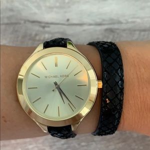 Michael Kors “Runway” Double Strap Watch
